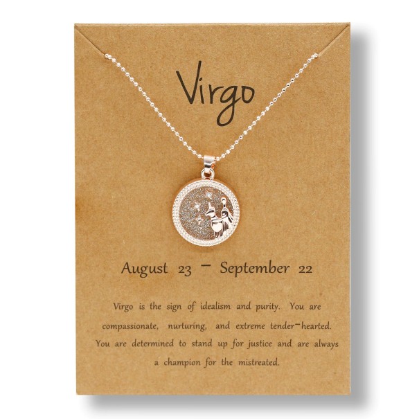 Zodiac Sign Necklace D131 silver 12