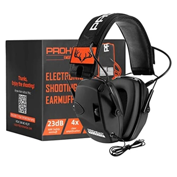 Zohan Shooting Noise Cancelling Hörlurar med mikrofon Taktiskt hopfällbart hörselskydd Justerbar storlek 3,5 mm jack Avtagbara lappar Skull Hjorthorn