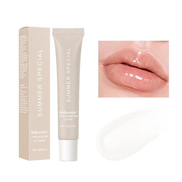 Zomer Glossy Lippenbalsem 15 g Bescherming en voeding voor de lippen UV-bescherming Hydraterende lippenbalsem Zomerse lippenverzorging Glans en zachtheid voor de lippen Vanilla