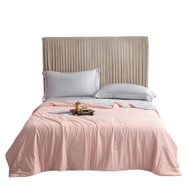Zomer koelende dekbed 200 × 230 cm dubbelzijdig tweekleurig licht ademend dek voor slaap roze