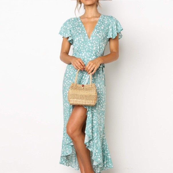 Zomer midi-jurk met split