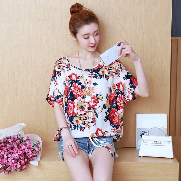 Zomerblouse met bloemenprint XL