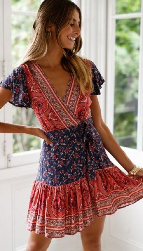 Zomerjurk met ruches L 7