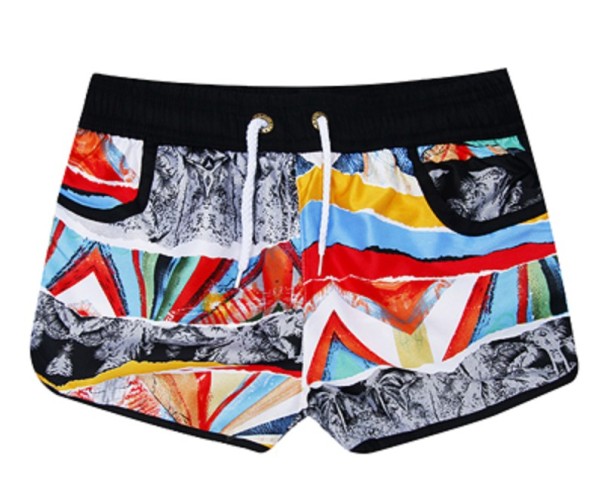Zomershorts voor koppels met een interessant patroon S dames
