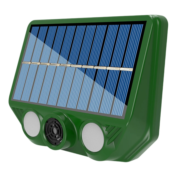 Zonne-energie ultrasone dierenverjager 94 × 74 × 30 mm waterdicht IP66 LED-licht tegen katten, honden, muizen, vogels, bewegingssensor, tuin 1