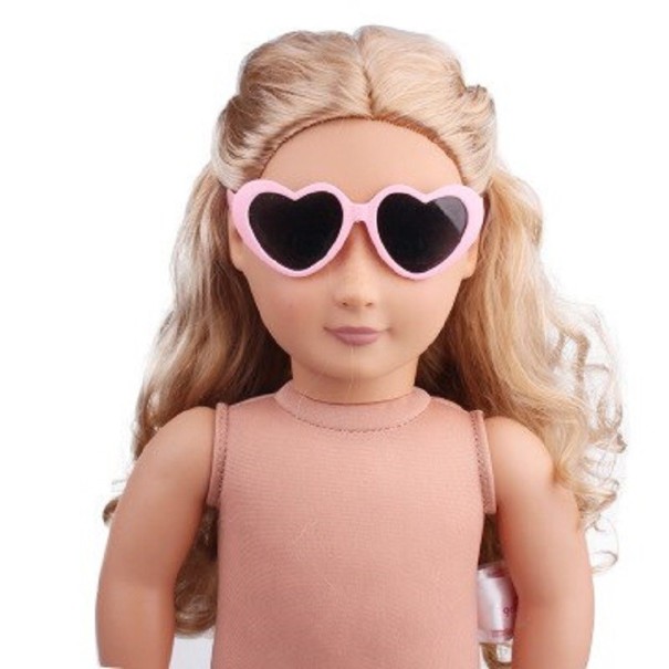 Zonnebril voor een pop roze