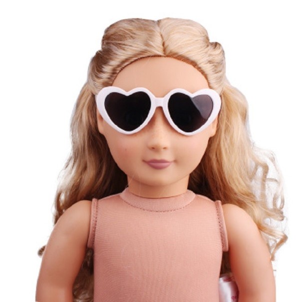 Zonnebril voor een pop wit