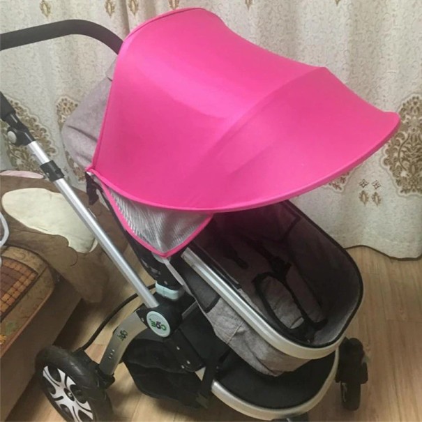 Zonnescherm voor kinderwagen donkerroze