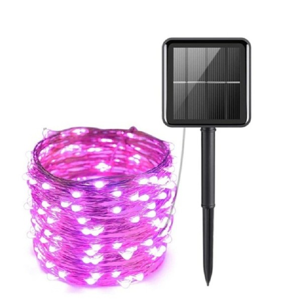 Zonneverlichting 7 m 50 LED's paars