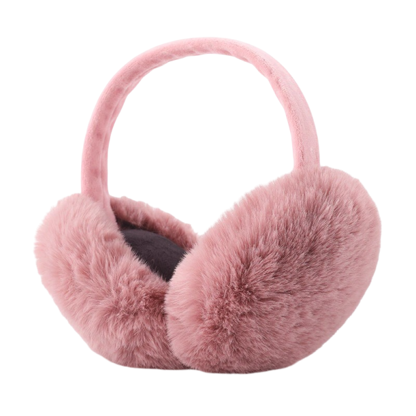 Zottelige Ohrenwärmer rosa