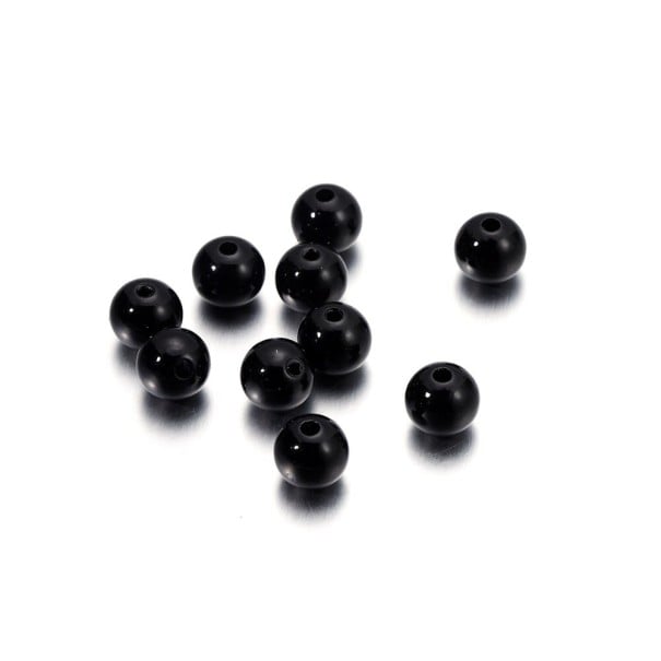 Zsinór gyöngyök 12 mm 50 db fekete