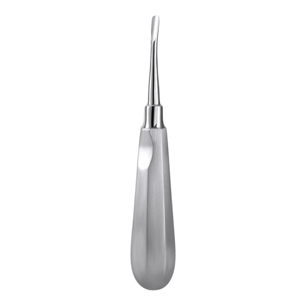 Zubní elevátor – extrakční páka, zahnutý hrot 5 mm, nerezová ocel, stříbrná barva, chirurgický stomatologický nástroj pro extrakci zubů 1