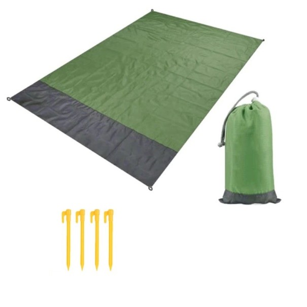 Zusammenklappbare Picknickdecke grün 200 cm x 210 cm