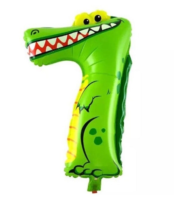 Zvířecí balónek číslice 7