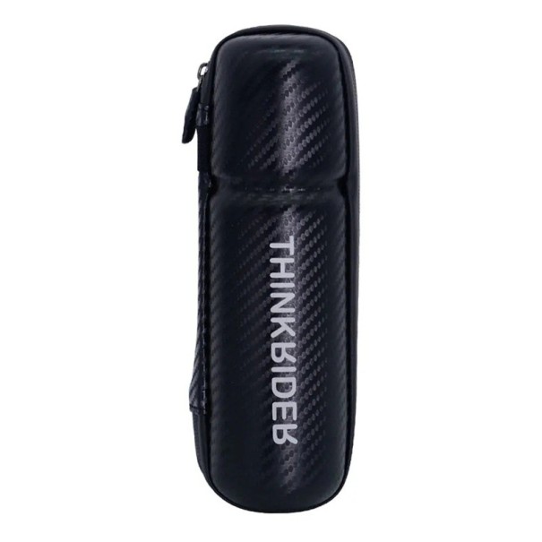 Zwarte waterdichte fietsopbergdoos 22,5 x 7 cm 0,7 l Carbon oppervlak Ritssluiting Reflecterende elementen Multifunctionele doos voor gereedschap en accessoires 1