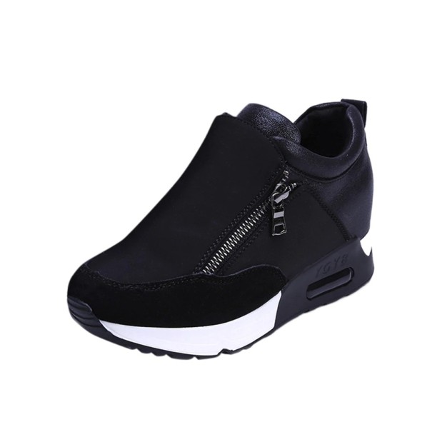 Zweifarbige Damen-Sneaker schwarz 37