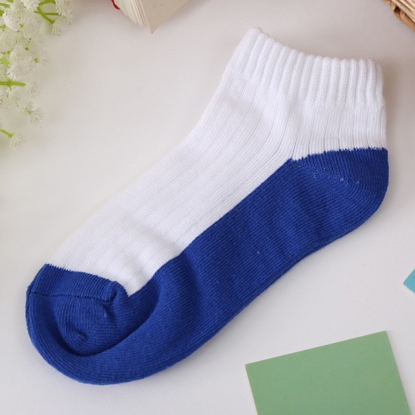 Zweifarbige Kindersocken blau 2-4 Jahre