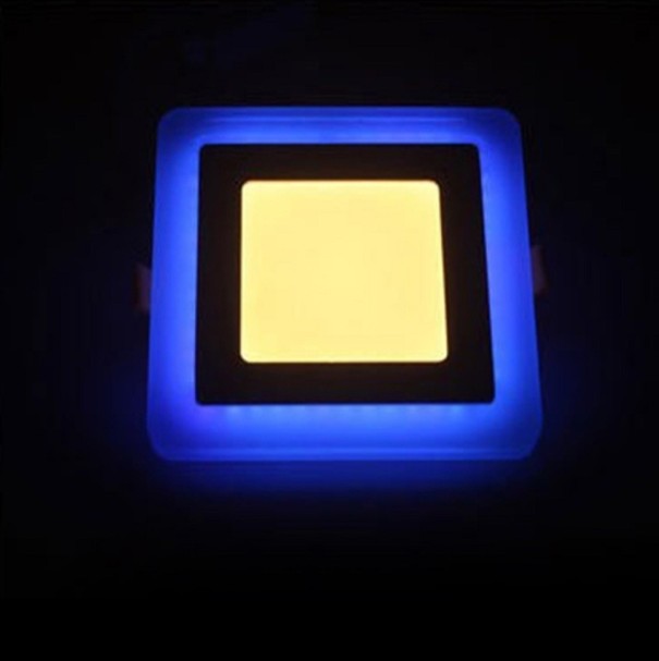 Zweifarbige LED-Deckenleuchte J653 warmweiß 16W quadratisch