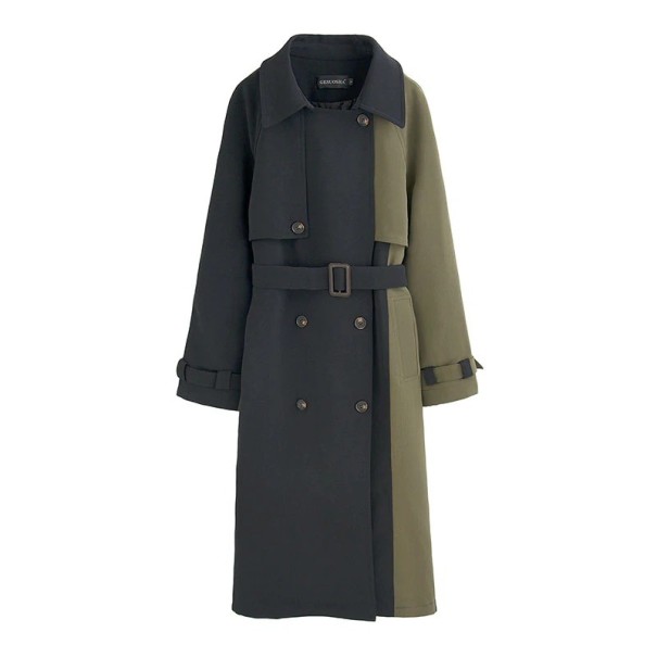 Zweifarbiger Trenchcoat für Damen L