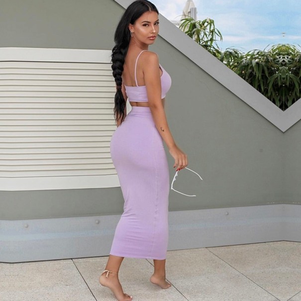 Zweiteiliges Kelly-Kleid für Damen lavendel XS