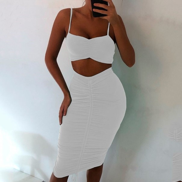 Zweiteiliges sexy Kleid weiß S