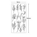 1 db tetováló papír Finom virágminták 19 x 9,6 cm Ideiglenes tetoválás 2
