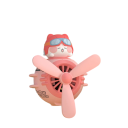 1 ks magnetický klip na ventilaci auta Aromaterapie Růžová kočka s vrtulí Roztomilá kreslená postavička Dekorace interiéru 3