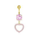 1 ks piercing z chirurgickej nehrdzavejúcej ocele Diamant so srdiečkom Elegantný set telových šperkov do ucha nosa pier 2