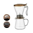 1 ks překapávač na kávu s konvičkou 580 ml + 550 ml PC filtr skleněná konvice ruční příprava kávy pour over set 2