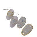 1 m 3D kralen voor nagels mini steentjes 0,8 mm Metalen bolletjes in ketting Decoratie voor nagels, tanden, glas, telefoon, schrift, huis, enz. 3