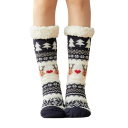 1 Paar Socken mit romantischem Weihnachtsmotiv von Rehen EU 35–42 Warme Wintersocken Weiche, wärmende Baumwollbekleidung Bequemes Wintertragen 2