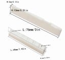 1 Pair of Guitar Bridges 7.6 x 0.3 cm and Zero Fret 4.9 x 0.6 cm Made of Cow Bone for 6-String Acoustic Guitar 2