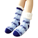 1 paire de chaussettes avec motif de cerfs de Noël EU 35–42 Chaussettes d'hiver chaudes Vêtements en coton doux et chaud Confortable 5