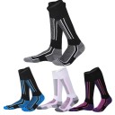 1 par de calcetines de esquí de invierno de algodón Talla 33–45 Calcetines deportivos altos reforzados y cálidos para hombres, mujeres y niños 9