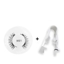 1 par de pestanas magnéticas 3D com pinça Reutilizáveis efeito natural Conjunto magnético de ferramentas para maquilhagem dos olhos 1