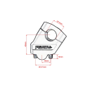 1 par de soportes elevadores de manillar de aluminio de 28 mm (1 1/8") para extensiones de motocicletas Honda, BMW, Yamaha y Suzuki 5