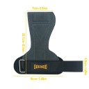 1 pár fitness trhaček na zápěstí 20,7 × 9 cm pro podporu pevného úchopu při posilování a cvičení 12