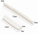 1 par Guitar Bridge 7,2 x 0,3 cm og nul fret 4,3 x 0,6 cm lavet af okseknoer Farve hvid eller ubleget Reserve sæt til akustisk guitar 2