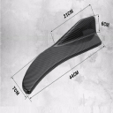 1 pereche 44 x 7 cm Spoilere negre din ABS pentru bara de protecție față Bare universale anti-coliziune pentru BMW Mercedes Toyota Audi cu șuruburi 3