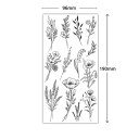 1 pezzo di carta per tatuaggi Motivi floreali delicati 19 x 9,6 cm Tatuaggio temporaneo Farfalle e fiori Design romantico Eleganza e delicatezza per donne 2