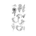 1 pièce de papier à tatouage Motifs floraux délicats 19 x 9,6 cm Tatouage temporaire Papillons et fleurs 1