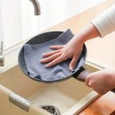 1 rulle återanvändbara rengöringsdukar för kök och bil absorberande non-woven tyg dammfri trasa rosa/grå 2