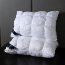 1 Satsi 2 tyynyä 48 × 74 cm valkoinen hengittävä tyyny nukkumiseen pehmeä tyyny makuuhuoneeseen ergonominen tuki niskan alueelle 6
