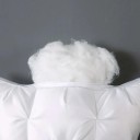 1 Set 2 Kissen 48 × 74 cm weiß atmungsaktives Schlafkissen weiches Kissen für das Schlafzimmer ergonomische Unterstützung der Halswirbelsäule 3