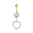 1 Stk Piercing aus chirurgischem Edelstahl Diamant mit Herz Elegantes Set Körper Schmuck für Ohr Nase Lippe 1