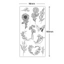1 unidade de papel de tatuagem com motivos florais delicados 19 x 9,6 cm Tatuagem temporária Borboletas e flores Design romântico Elegância e delicadeza para mulheres 2