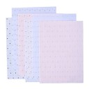 10 arkuszy jedwabnego papieru do pakowania 50 x 70 cm Z motywem gwiazdek na białym tle Różne kolory Elegancki papier do prezentów na wesela, uroczystości i DIY 2