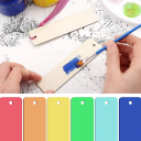 10 buc. Semne de carte din lemn 12 x 3,2 cm Set cu ciucuri și sfori Semne de carte pentru decorare și realizare DIY Lucru manual creativ și artizanat 3