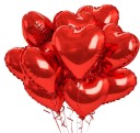 10 bucăți Balonase strălucitoare în formă de inimă 45,7 cm baloane decorative pentru petreceri efect metalic pentru sărbători și decor 2