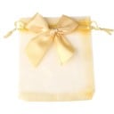 10 bucăți Pungi de cadou din organza 9 x 12 cm Pungi cu șnur de strângere și fundiță Petrecere de Crăciun Ambalaj de nuntă pentru dulciuri 9